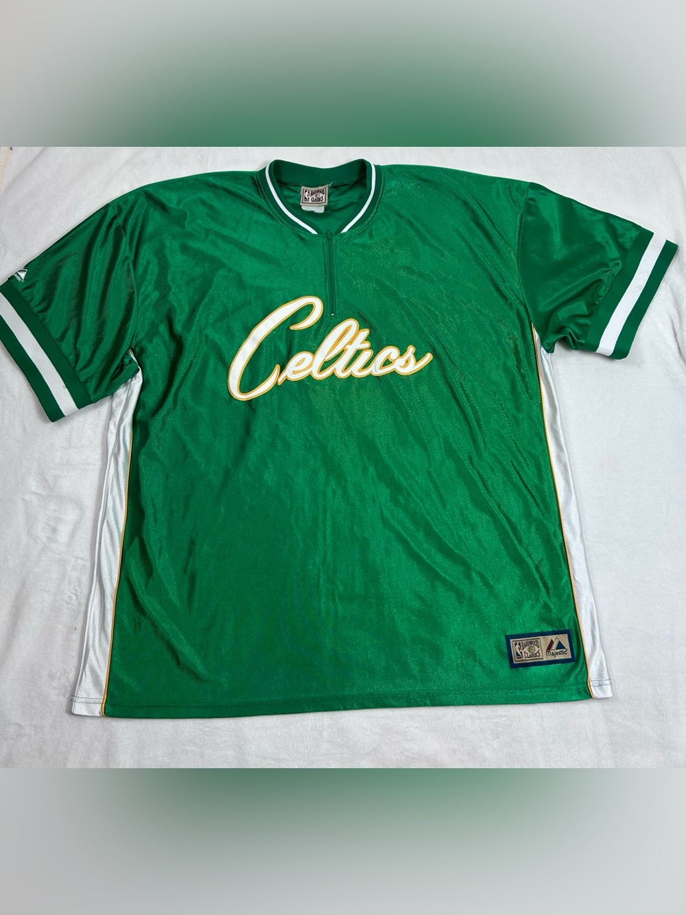 Vtg NBA Hardwood Classics Celtics Jersey Men’s 3XLT Majestic Green
